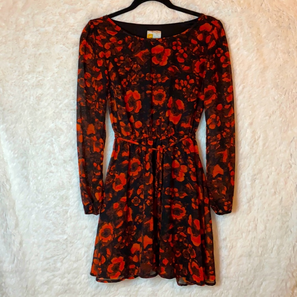 MIMI CHICA Women’s Floral Long Sleeve Mini Dress Size XS